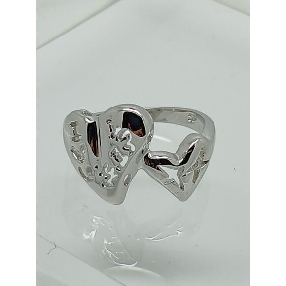 Vintage Estate Jewelry .925 Thailand Sterling Silver Ring Size 5.5 I LOVE YOU - Picture 12 of 16